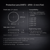 Protective Laser Lens 18x2mm for SUP 20S/20T/21T/23S/23T/33T Laser Welding Gun (5-Pack)