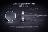 Collimating Lens D20T5 F60 for SUP 20S and 20T Laser Welding Gun